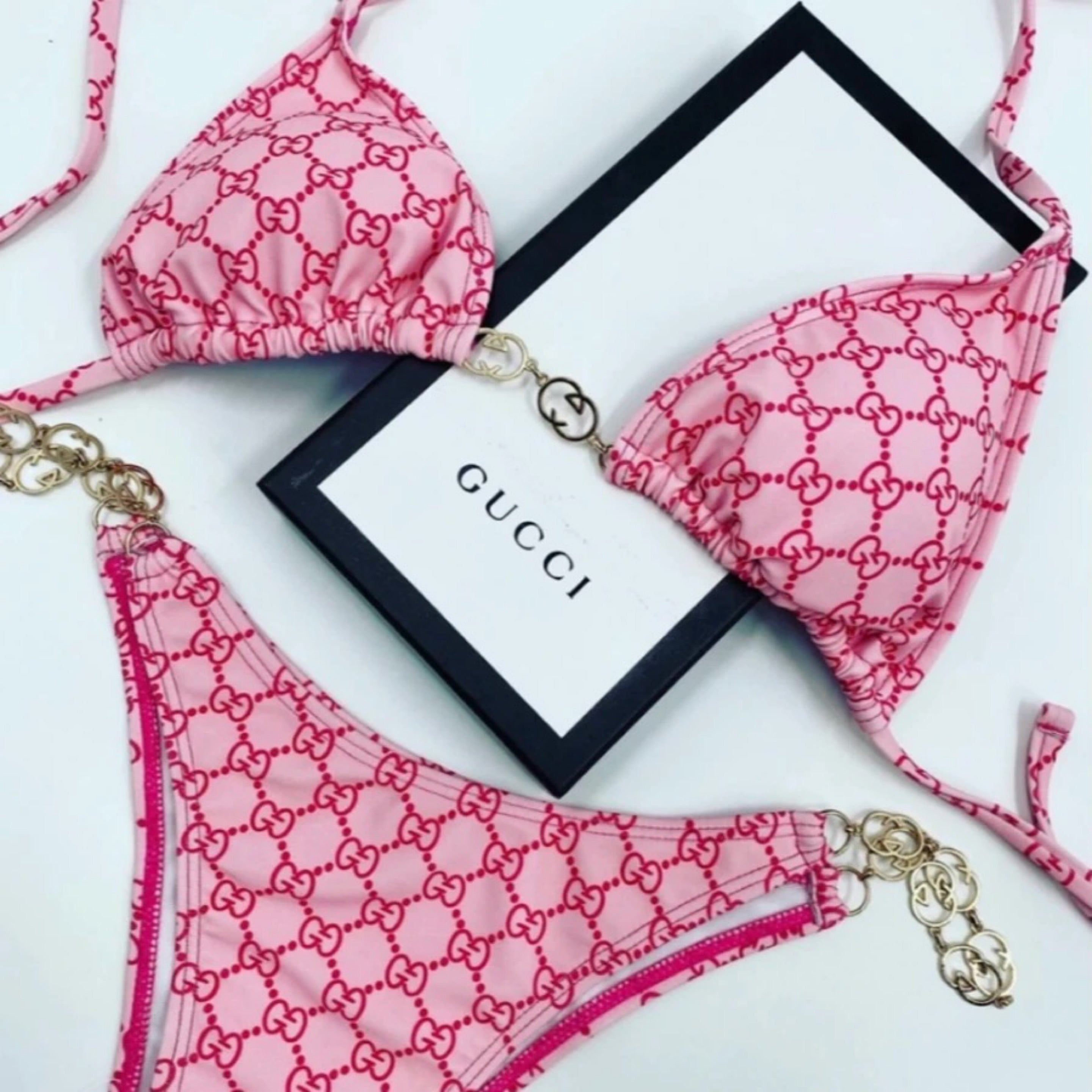 Pink Gucci Swimwear | Makaveli Apparel